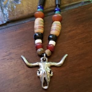 Cowgirl Skull Necklace.